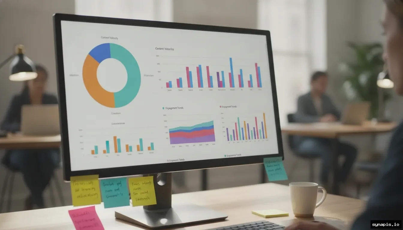 AI dashboard visualizing content velocity and engagement spikes across social media platforms