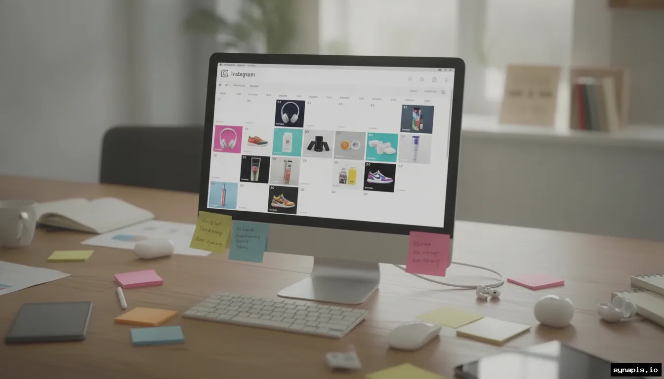 Automated workflow scheduling product posts to Instagram