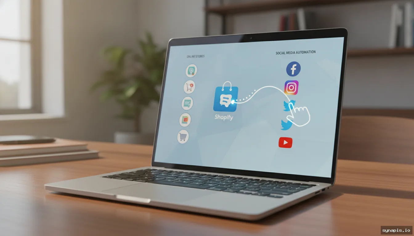 Connecting an online store to a social media automation platform