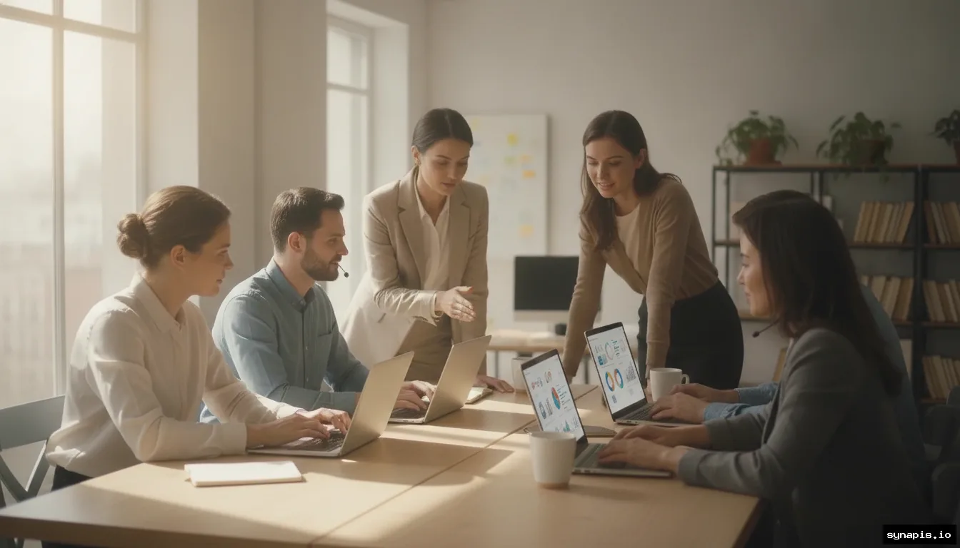 Customer service team handling social media messages efficiently