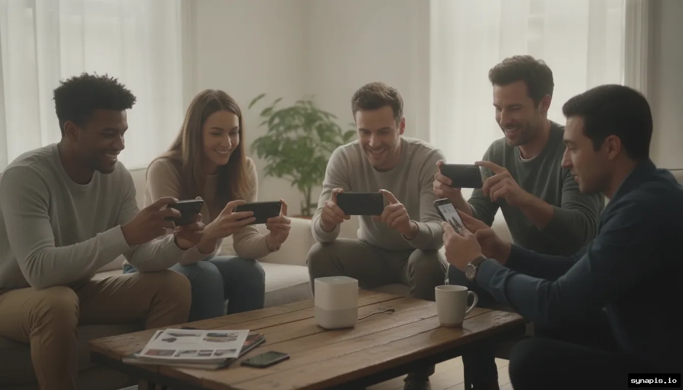 diverse customers taking creative product photos for a social media contest