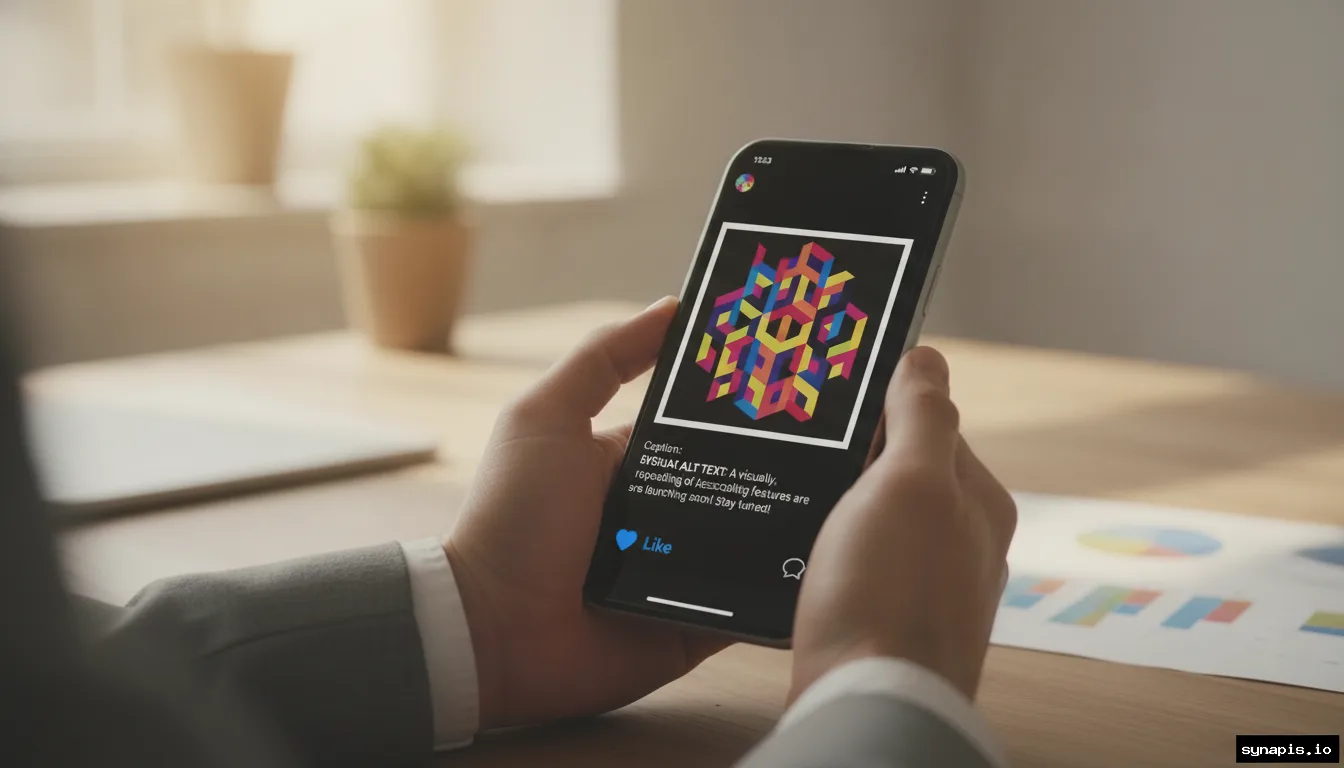 High-contrast, accessible social post on a smartphone