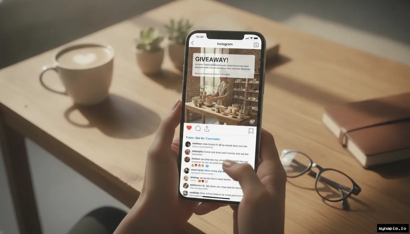 Instagram giveaway post attracting high engagement with comments and likes