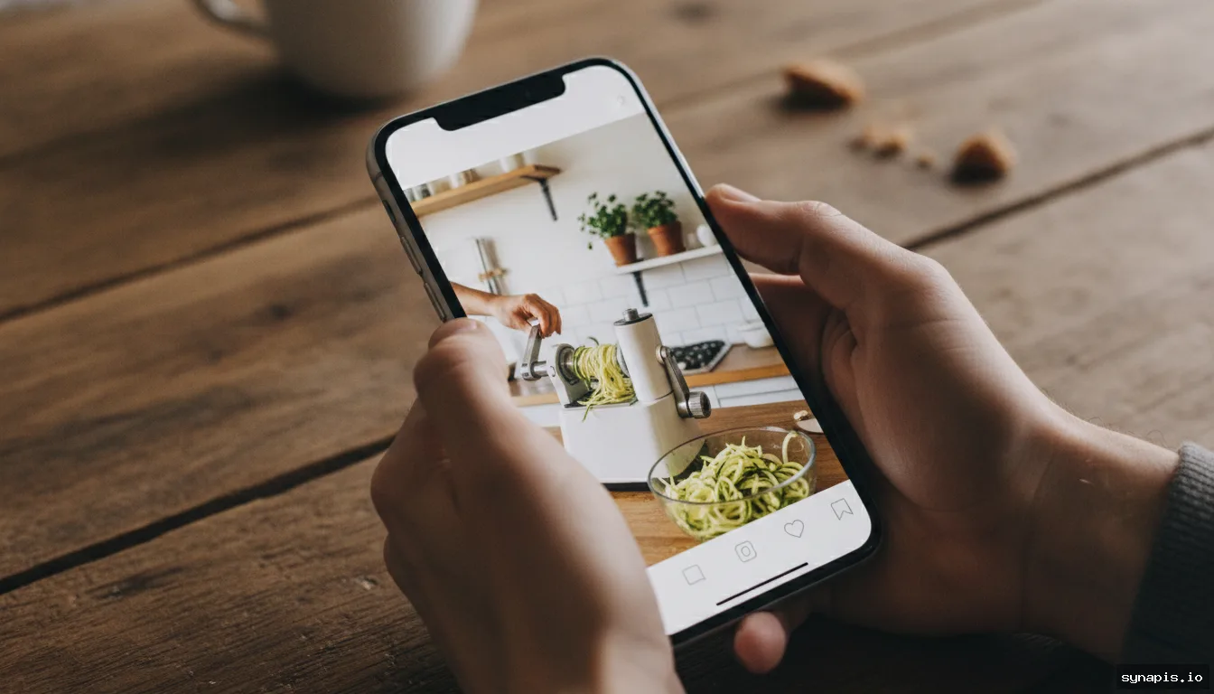 Instagram lifestyle product photo on a smartphone screen