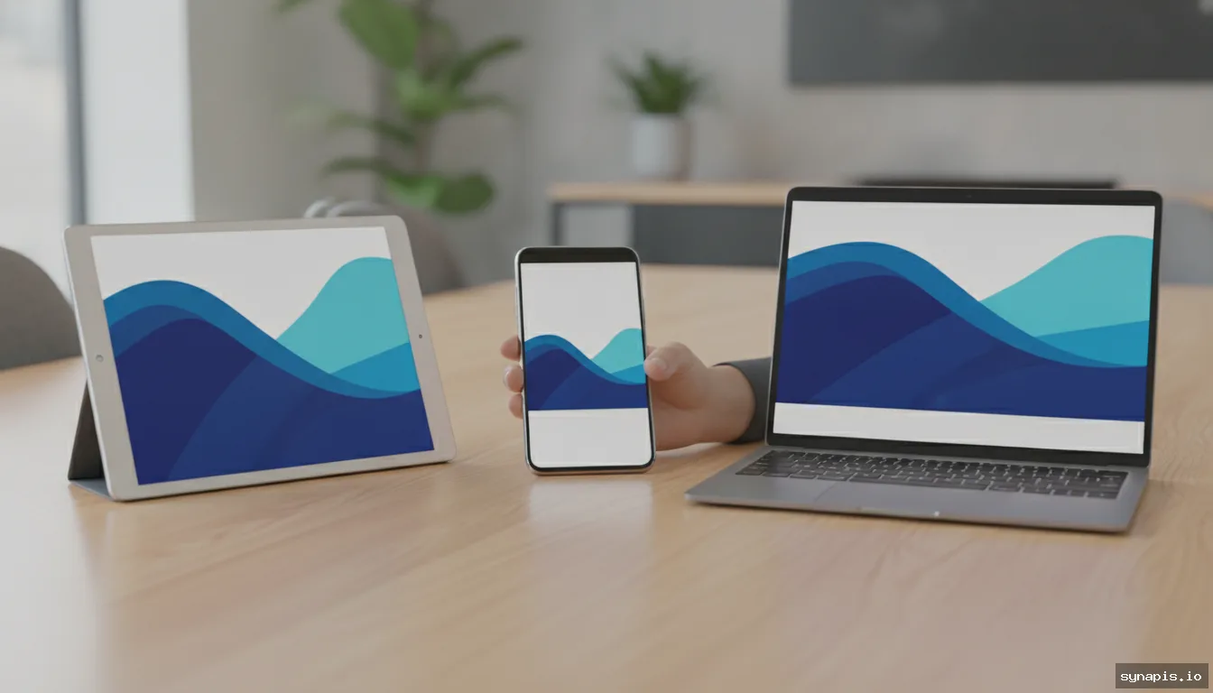 multiple devices displaying synchronized social media posts