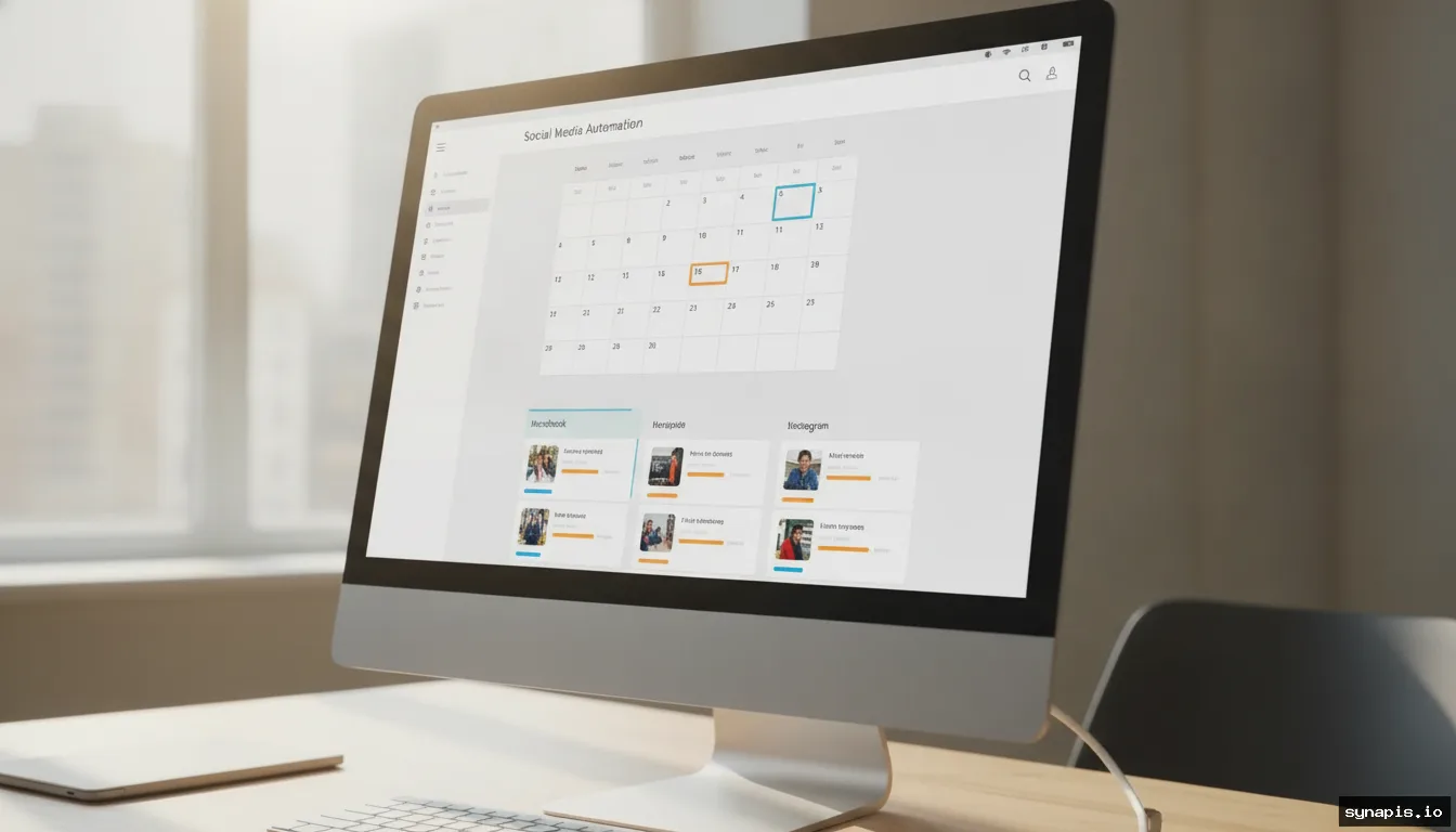 Social media automation dashboard scheduling Facebook posts