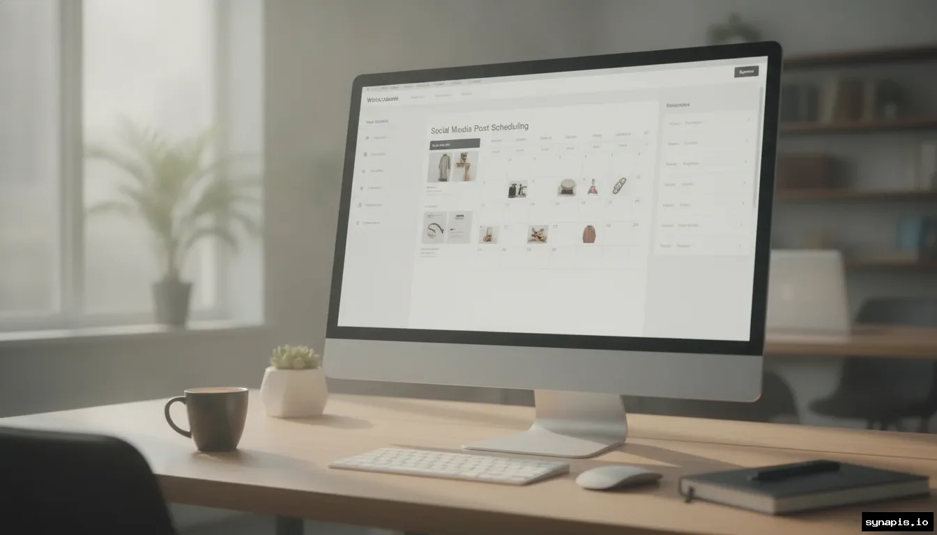 WooCommerce social media automation dashboard with scheduled product posts